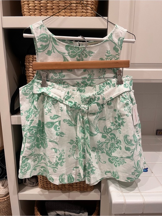 Lucky Brand Other - Lucky Brand White Tank with Seafoam Green Floral Print
